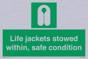 Life jackets stowed within